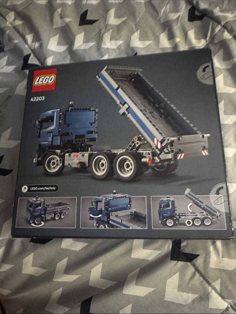 Lego Technic Blue and Black Dump Truck Building Set